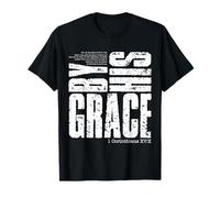 Saved by His Grace Christian Scripture Corinthians Faith T-Shirt