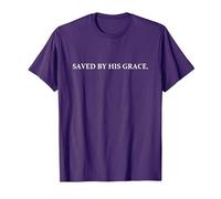Saved by his Grace T-Shirt, Men, Purple, XX-Large