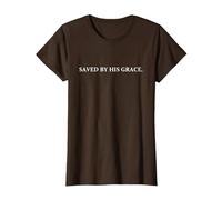 Saved by his Grace T-Shirt, Women, Brown, XX-Large