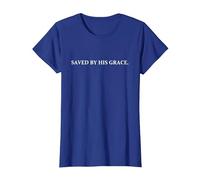 Saved by his Grace T-Shirt, Women, Royal Blue, Large