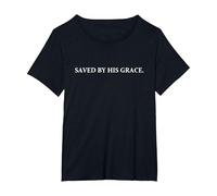 Saved by his Grace T-Shirt, Women's Plus, Black, 2X