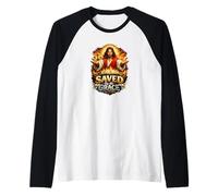 Saved By His Gracee Jesus Art Christian Religious Art Raglan Baseball Tee