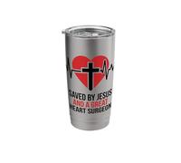 Saved by Jesus & A Great Heart Surgeon Survivor Stainless Steel Insulated Tumbler