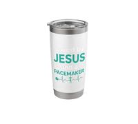 Saved by Jesus and A Pacemaker Cardiac Implant Surgery Stainless Steel Insulated Tumbler