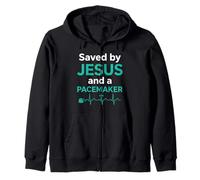 Saved By Jesus And A Pacemaker Cardiac Implant Surgery Zip Hoodie
