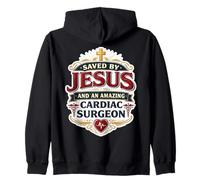 Saved By Jesus And An Amazing Cardiac Surgeon Christian God Zip Hoodie