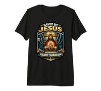 Saved by Jesus and an Amazing Heart Surgeon Survivor Christ Premium T-Shirt