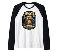 Saved by Jesus and an Amazing Heart Surgeon Survivor Christ Raglan Baseball Tee