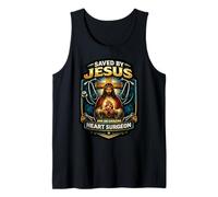 Saved by Jesus and an Amazing Heart Surgeon Survivor Christ Tank Top