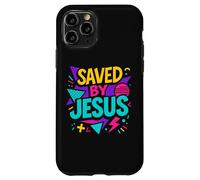 Saved By Jesus Christian Retro 80s 90s Memphis Pop Aesthetic Case for iPhone 11 Pro