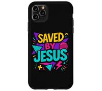 Saved By Jesus Christian Retro 80s 90s Memphis Pop Aesthetic Case for iPhone 11 Pro Max