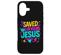 Saved By Jesus Christian Retro 80s 90s Memphis Pop Aesthetic Case for iPhone 17