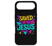 Saved By Jesus Christian Retro 80s 90s Memphis Pop Aesthetic Case for iPhone Air