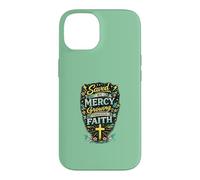 Saved By Mercy Growing Through Faith Christian Design Case for iPhone 14