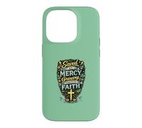 Saved By Mercy Growing Through Faith Christian Design Case for iPhone 14 Pro