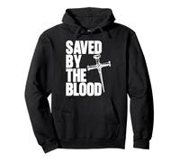 Saved By The Blood Cross of Nails Christ Follower Christian Pullover Hoodie