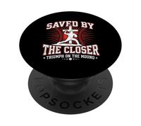 Saved By The Closer Christian Baseball Jesus Faith PopSockets Adhesive PopGrip