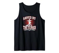 Saved By The Closer Christian Baseball Jesus Faith Tank Top