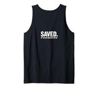 Saved By The One Who Died For Me Christian Backprint Tank Top