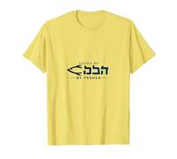 Saved By Yeshua Christian Faith Inspirational Stuff for Men T-Shirt, Men, Lemon Yellow, X-Large