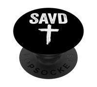 Saved Cross Bible Christian Believe Faith Jesus Savd PopSockets Adhesive PopGrip