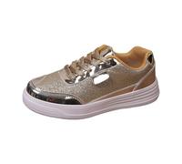 Saved for Later Items Womens Trainers Wide Fit Wedge Sport Sneakers Casual Fashion Non Slip Sport Shoes Lightweight Low Top Soft Sole Slip on on Trainers Women Gold 5