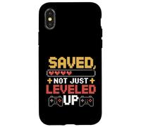 Saved Not Just Leveled Up Christian RPG Gamer Case for iPhone X/XS