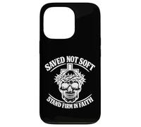 Saved Not Soft Skull Crown Thorns Punk Vintage Christian Emo Case for iPhone 13 Pro