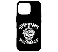 Saved Not Soft Skull Crown Thorns Punk Vintage Christian Emo Case for iPhone 16 Pro