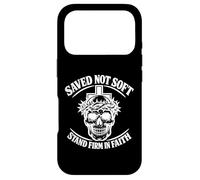 Saved Not Soft Skull Crown Thorns Punk Vintage Christian Emo Case for iPhone 17 Pro