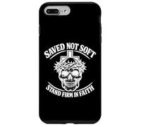 Saved Not Soft Skull Crown Thorns Punk Vintage Christian Emo Case for iPhone 7 Plus/8 Plus