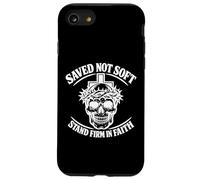 Saved Not Soft Skull Crown Thorns Punk Vintage Christian Emo Case for iPhone SE (2020) / 7/8