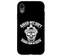 Saved Not Soft Skull Crown Thorns Punk Vintage Christian Emo Case for iPhone XR