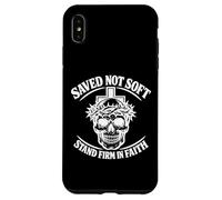 Saved Not Soft Skull Crown Thorns Punk Vintage Christian Emo Case for iPhone XS Max