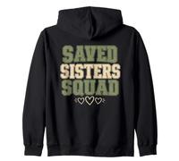 Saved Sisters Squad Christian Women Bible Study Zip Hoodie