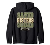 Saved Sisters Squad Christian Women Bible Study Zip Hoodie
