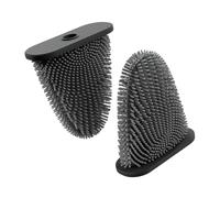 SAVEGA Replacement Silicone Toilet Brush - Hygienic Toilet Brush Silicone with Splash Guard & Drill-Free Wall Mounting - Fast-Drying Design