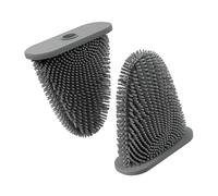 SAVEGA Replacement Silicone Toilet Brush - Hygienic Toilet Brush Silicone with Splash Guard & Drill-Free Wall Mounting - Fast-Drying Design