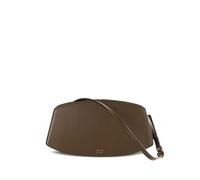 Savette curved-flap calfskin shoulder bag - Brown One Size