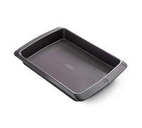 SAVEUR SELECTS 10 x 14-Inch, 25 x 35 Cm Large Roasting Pan Tray | Non-Stick, Carbon Steel, Oven & Dishwasher Safe - Gray - Artisan Series