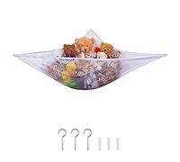 SAVEX Large Hammock Soft Toy Teddy Nursery Play Corner Hammock Mesh Storage Organizer Net for Baby/Children's Bedroom Tidy Kids Wall Hanging Baby Nursery Mesh Net (White)