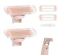 SavFinto Razor Replacement Heads fit for Flawless nu Razor, Hair Remover Replacement Head, Rose Gold Plated Body Replacement Heads 2-PACK