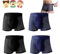 saVgu Bamboo Fiber Boxer Shorts - Boxhero, Boxhero Bamboo Fiber Boxer Briefs, Box Hero Bamboo Boxers,4PCS Bamboo Fibre Boxer Shorts (Color : Black*2+Blue*2, Size : XL)