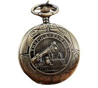SaVgu Pocket Watch Pocket Watch Bronze Retro Mechanical Pocket Watch The Design Roman Numerals Hollow Skeleton Mens Mechanical Pocket Watch Chain
