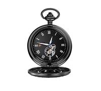 SaVgu Pocket Watch Pocket Watch Pocket Watch with Chain Golden Traditional Time Skeleton Steampunk Analog Fob Long Chain Clock Mechanical Pocket Watch (Color : C)