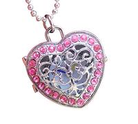 SaVgu Pocket Watch Pocket Watch Vintage Pocket Watch Cute Heart-Shaped Children's Necklace Pocket Watch Clothes Hanging Watch Clamshell Pendant Hollow Girl Hanging Neck Ladies Pocket Watch Mens Wome