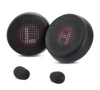 Savi 7300 Earpads Replacement Compatible with Poly Savi 7300,Savi 7320,Savi 7310,Office Headset Ear Pads Ear Cushions Protein Leather Accessories-Black