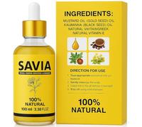 Savia Hair Growth Oil 100% Natural Hair with Mastered, Methi DAN Oil, Kalwanji, Coconut, and Rosemary Effective Thickening Mask & Hair Loss Treatment, (100 ml)