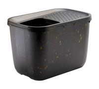 SAVIC Cat Litter Box Hop In Black/Gold For Cats 59X39X39.5 Cm