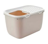 SAVIC Cat Litter Box Hop In Giant Mocha-White For Large Cats 74X49.7Cm